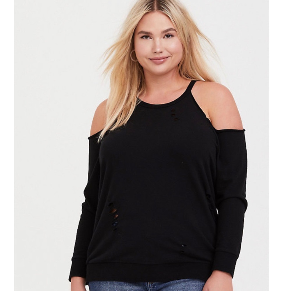 Torrid Cold Shoulder Sweatshirt